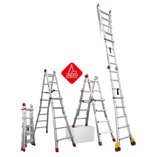 Escalera telesc&oacute;pica multiusos de alumin