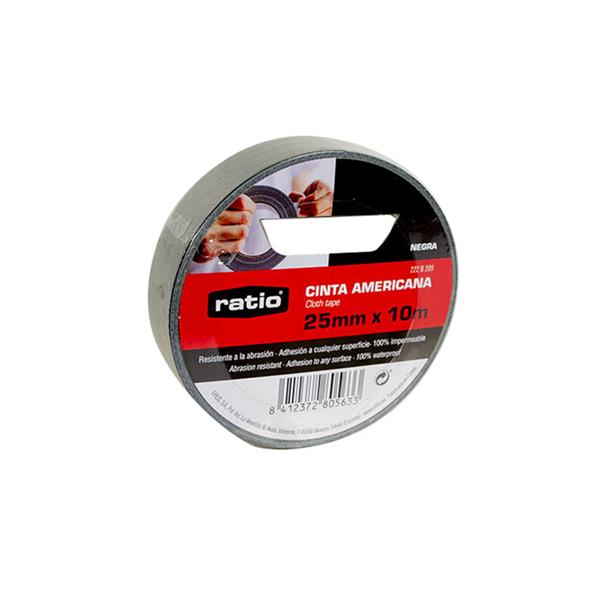 RATIO 222B202 CINTA AMERICANA MULTIUSO 50MM 10MT NEG