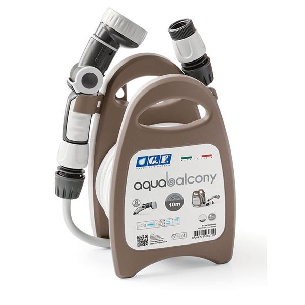 Kit Aquabalcony. 10 m manguera + accesorios. Gris