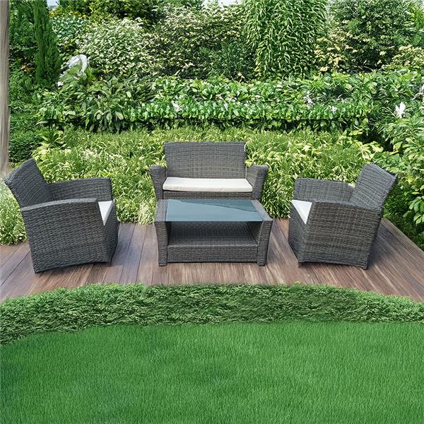 Conjunto ratan. Sofa+sillones+mesa baja