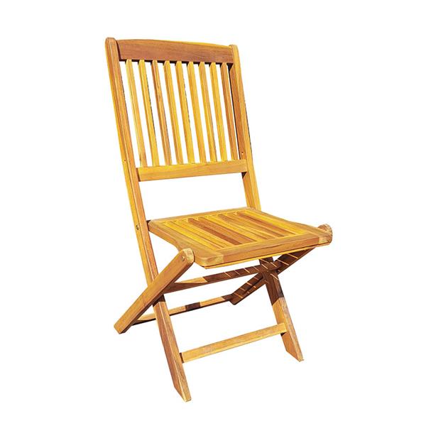 Silla madera acacia s/brazos. 2 uds.