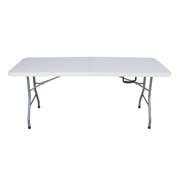 MESA MULTIUSOS RESINA-ACERO PLEG. 183x75x75 Cm.