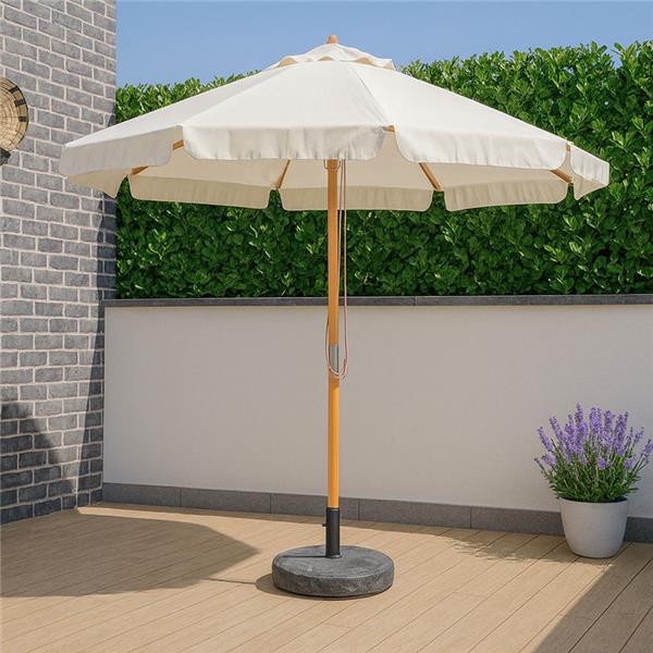 PARASOL MADERA 3 M CRUDO POLEA