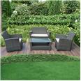 Conjunto ratan. Sofa+sillones+mesa baja